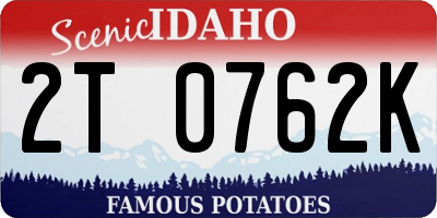 ID license plate 2T0762K