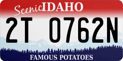ID license plate 2T0762N