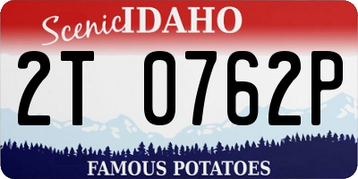 ID license plate 2T0762P