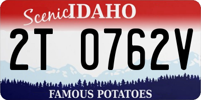ID license plate 2T0762V