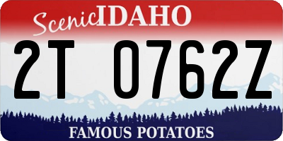 ID license plate 2T0762Z