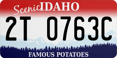 ID license plate 2T0763C