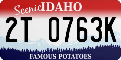 ID license plate 2T0763K