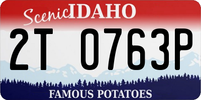 ID license plate 2T0763P