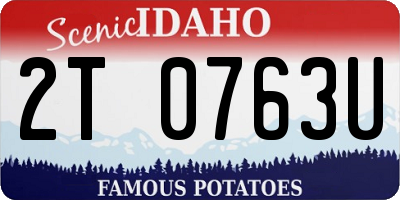 ID license plate 2T0763U