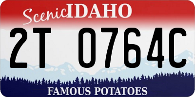 ID license plate 2T0764C