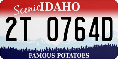 ID license plate 2T0764D