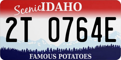 ID license plate 2T0764E