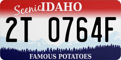 ID license plate 2T0764F