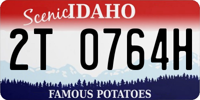 ID license plate 2T0764H
