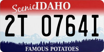 ID license plate 2T0764I