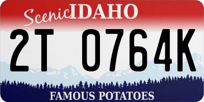ID license plate 2T0764K