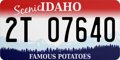 ID license plate 2T0764O