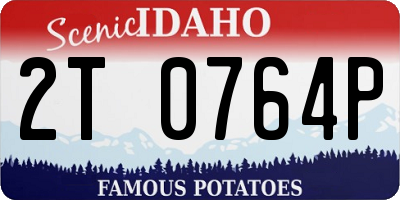 ID license plate 2T0764P