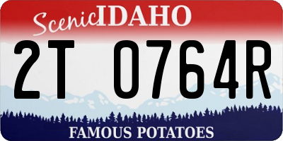 ID license plate 2T0764R