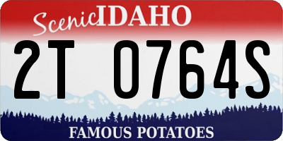 ID license plate 2T0764S
