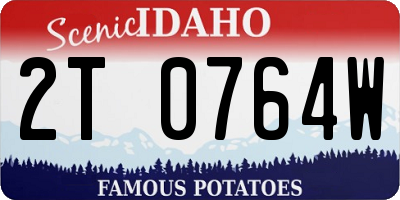 ID license plate 2T0764W