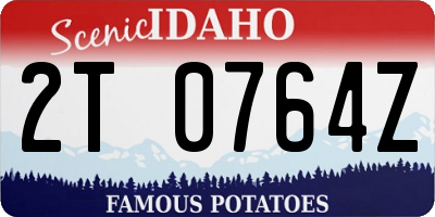ID license plate 2T0764Z