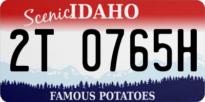 ID license plate 2T0765H