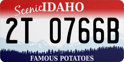 ID license plate 2T0766B