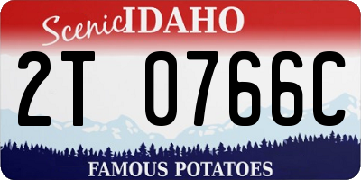ID license plate 2T0766C