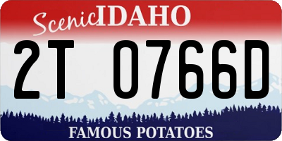 ID license plate 2T0766D