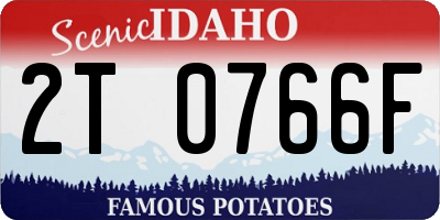 ID license plate 2T0766F