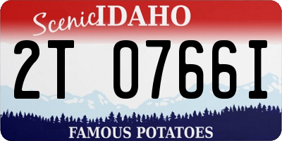 ID license plate 2T0766I