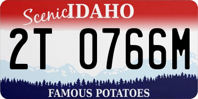 ID license plate 2T0766M