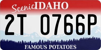 ID license plate 2T0766P