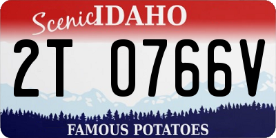 ID license plate 2T0766V