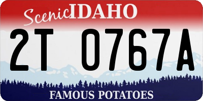 ID license plate 2T0767A