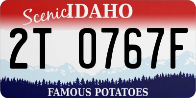 ID license plate 2T0767F