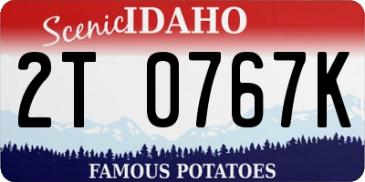 ID license plate 2T0767K