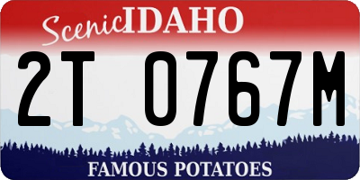ID license plate 2T0767M