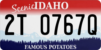 ID license plate 2T0767Q