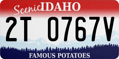 ID license plate 2T0767V