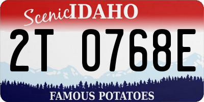 ID license plate 2T0768E