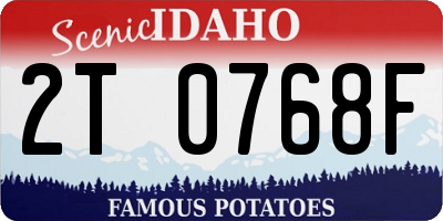 ID license plate 2T0768F