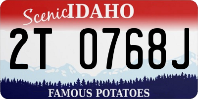 ID license plate 2T0768J
