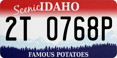 ID license plate 2T0768P