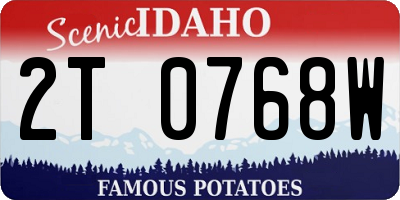 ID license plate 2T0768W
