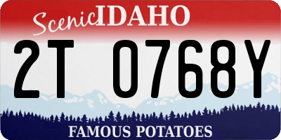 ID license plate 2T0768Y