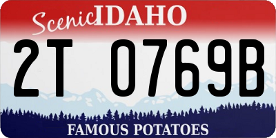 ID license plate 2T0769B