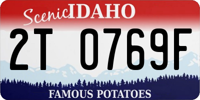 ID license plate 2T0769F