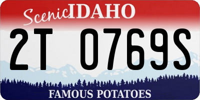 ID license plate 2T0769S