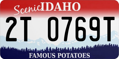 ID license plate 2T0769T