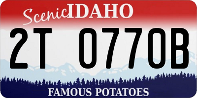ID license plate 2T0770B
