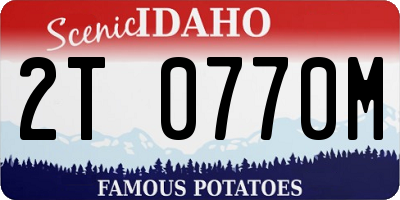 ID license plate 2T0770M