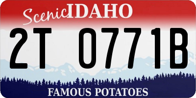 ID license plate 2T0771B